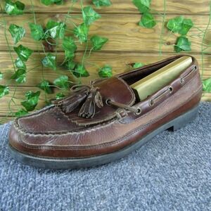 Sperry Men Kilty Tassle Loafer Brown Leather Size 11 Medium Gently Used 2025